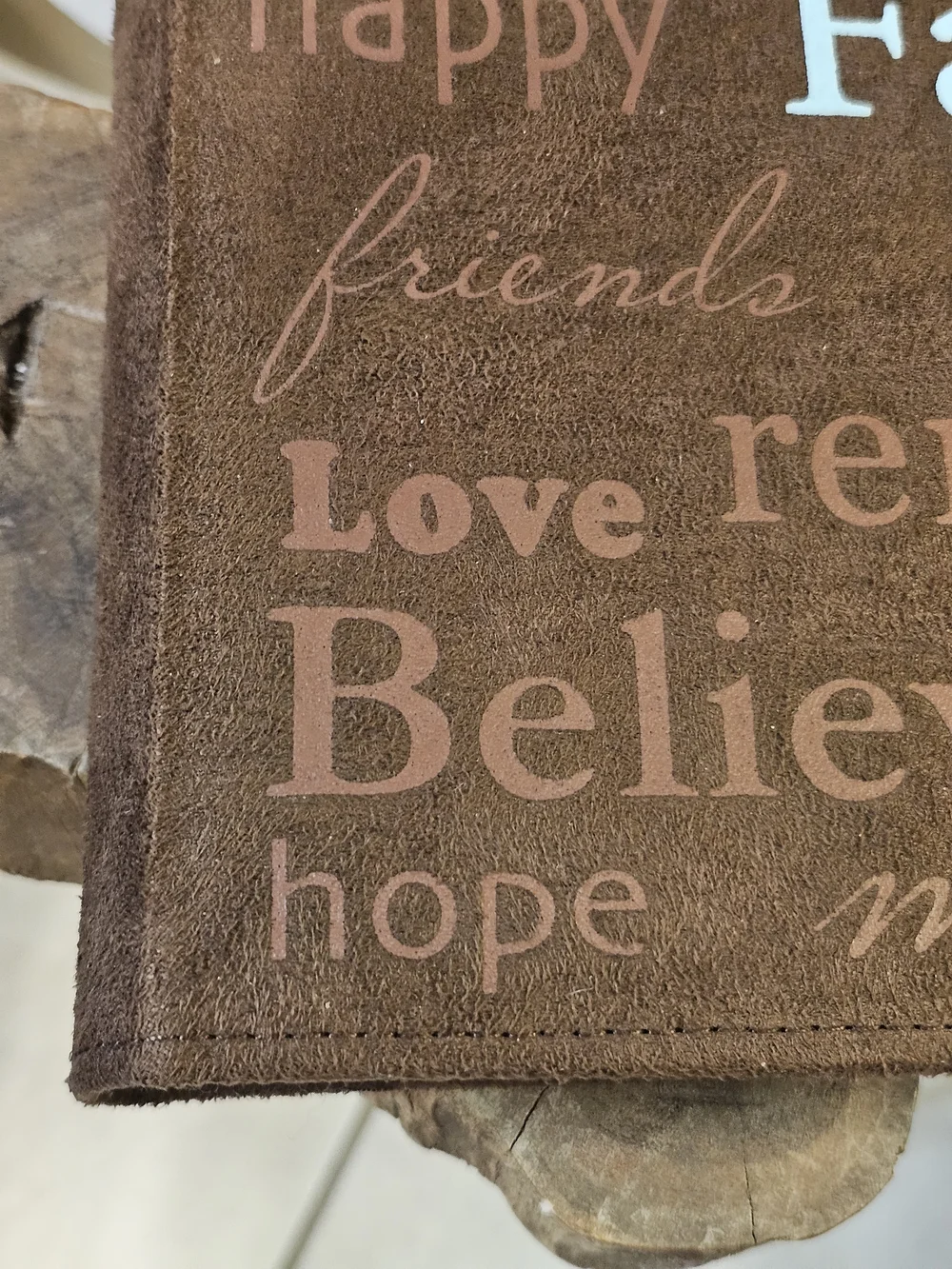 PIONEER Faux Brown Suede Photo Album And Peapod Design Photo